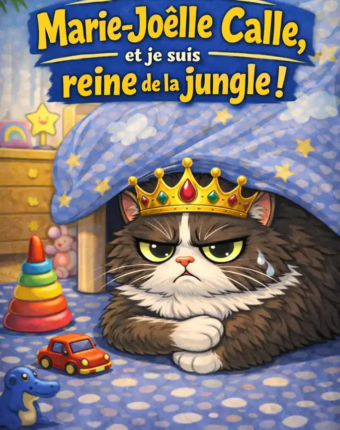 Marie-Joëlle, chatte au caractère bien trempé, raconte sa terrible expédition chez le vétérinaire, entre cachettes improvisées, voyage en caisse de transport, faux malaise et trahison humaine.