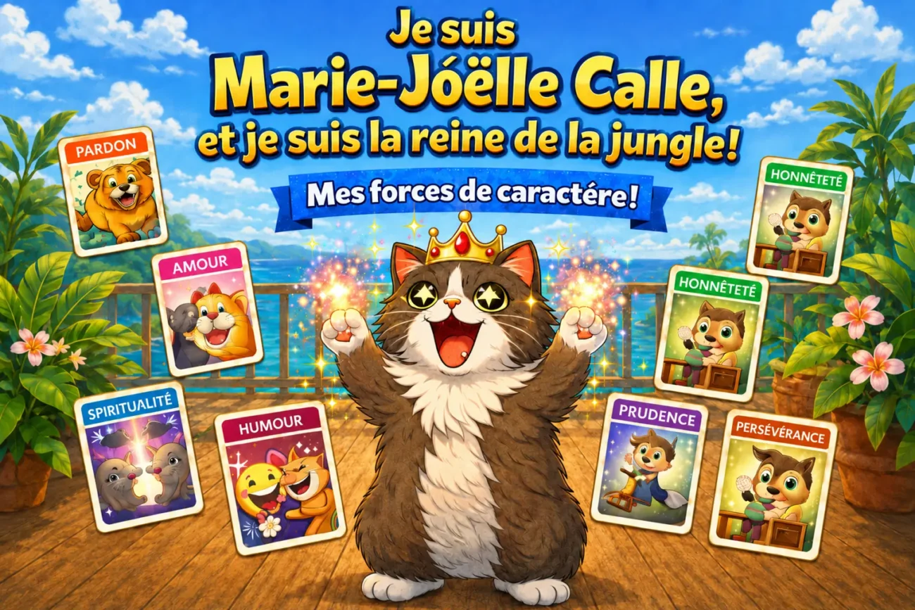 Marie-Joëlle présente ses forces de caractère dans son aventure jeunesse