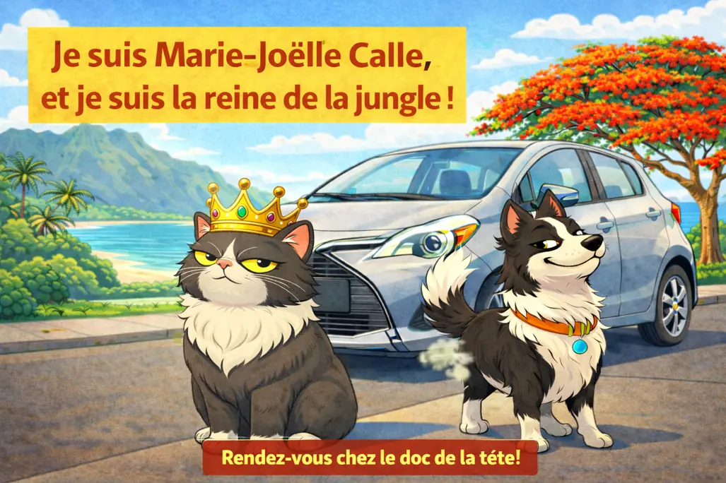 Marie-Joëlle et Charlie devant la voiture avant leur rendez-vous chez la psychologue