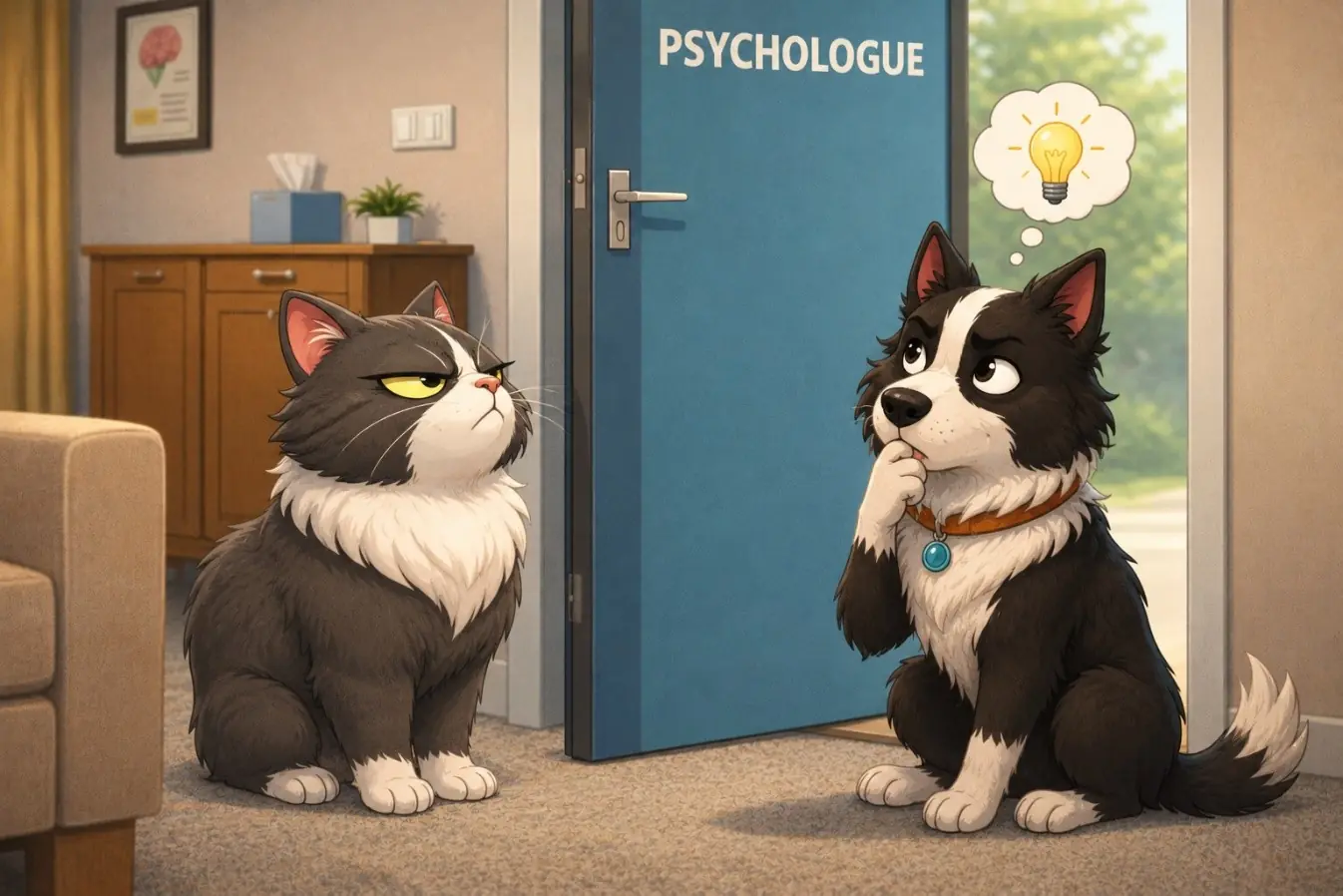 Charlie le chien qui prépare son coup d'éclat