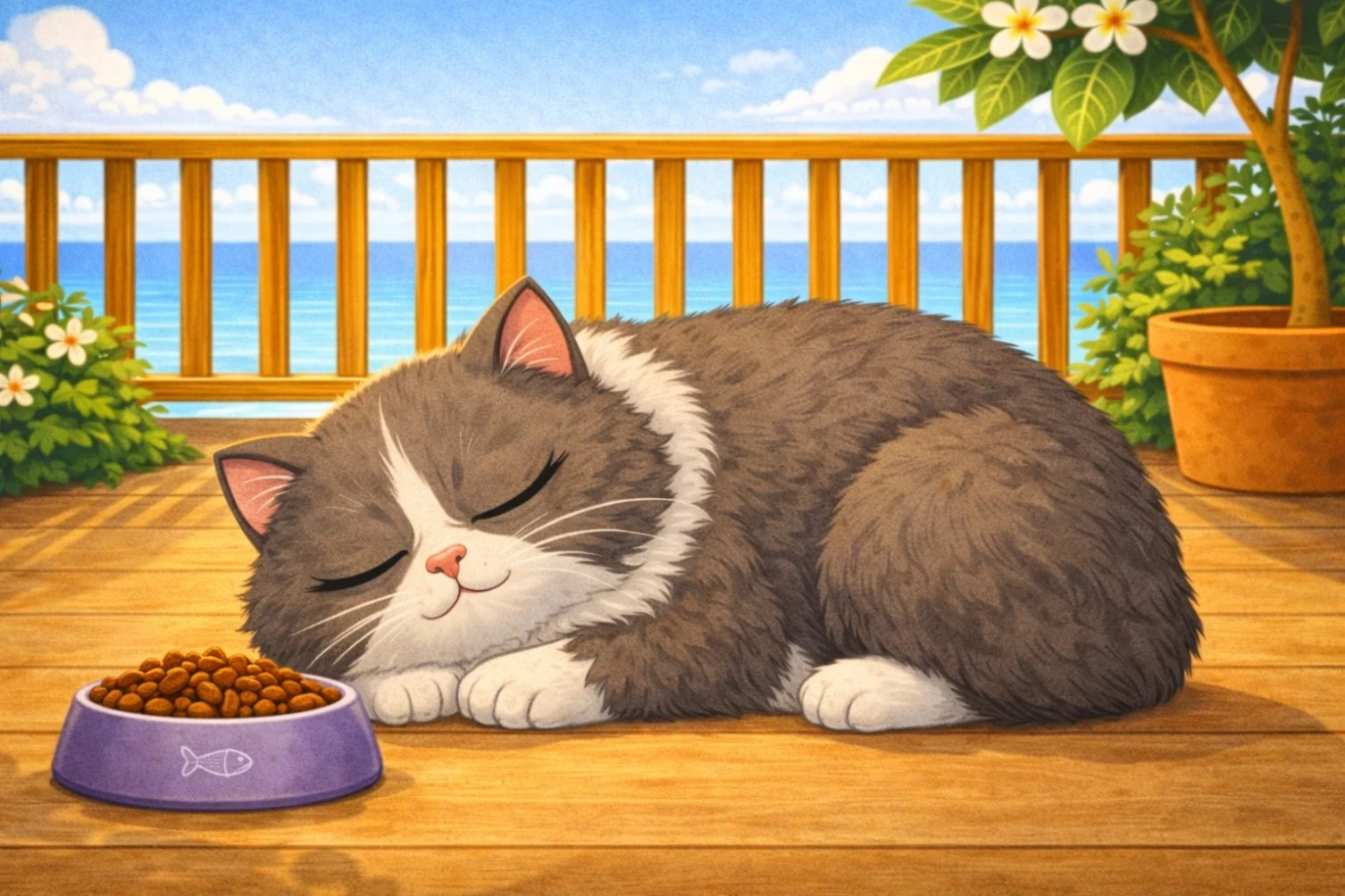 Marie-Joëlle fait semblant de dormir dans une histoire pour enfants illustrée de Plume de Virginie.