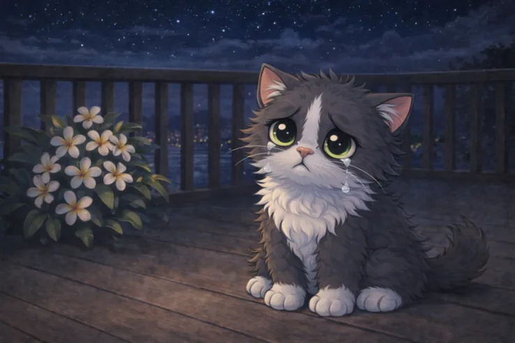 Marie-Joëlle Calle regarde les étoiles avec tristesse