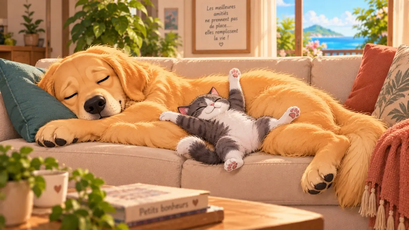 La sieste interdite sur le canapé pour Marie-Joëlle et Louise.